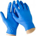 Перчатки нитриловые текстурированные на пальцах S, M, L, XL